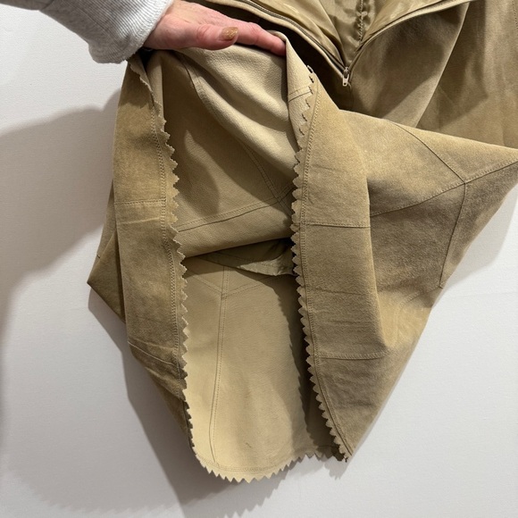 Karen Kane Fit & Flare Suede Leather Midi Skirt Size 8 - Picture 10 of 10